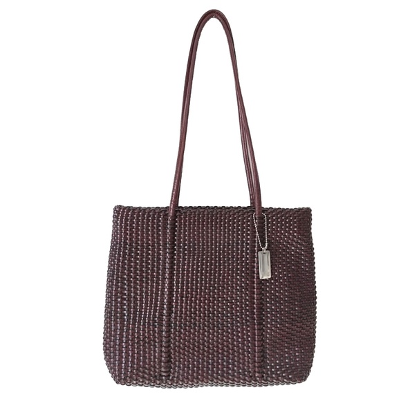 Nine West Handbags - NINE WEST - Dark Brown Woven Purse